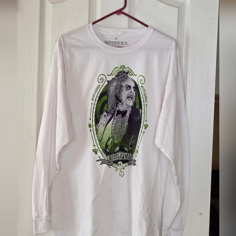 Beetle Juice White Long Sleeve Shirt Xl